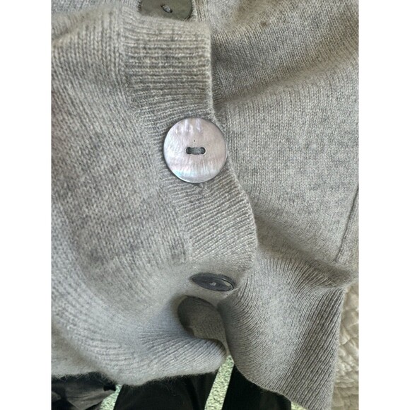 M&S Autograph 100% Cashmere Cardigan Size Large UK14 Gray - Picture 8 of 8